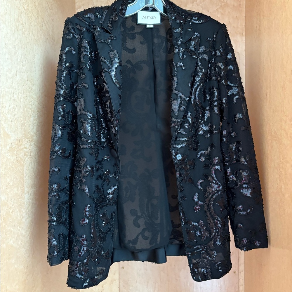 Alexie Black Sequin Women's Jacket